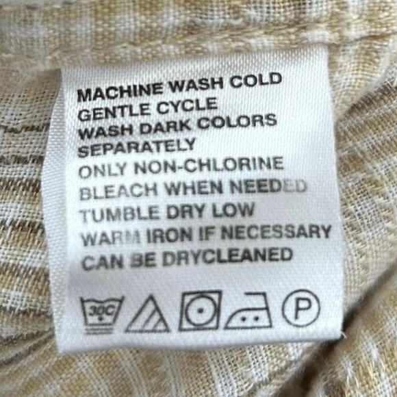 Tommy Bahama Men Linen Long Sleeve Button Up Shirt Brown Beach Summer Size Large - Picture 6 of 6